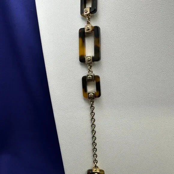 Ralph Lauren Tortoise and Silver Chain Necklace - Picture 11 of 14